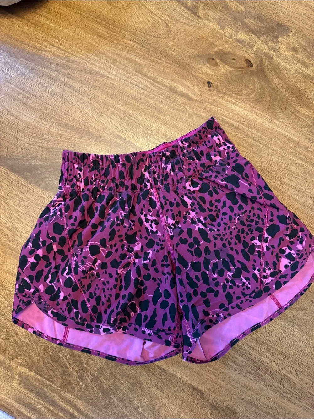 Lululemon Purple and Black Animal Print Short (with liner)